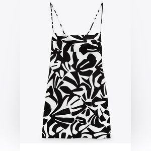 ZARA Printed Linen Blend Dress